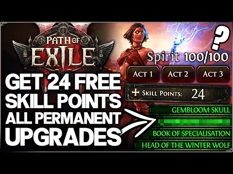 Path of Exile 2 - Get +24 Free Skill Points &amp; 100 Spirit NOW - ALL Secret Permanent Upgrades Guide!