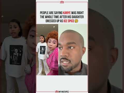 Kanye react to his daughter North West dressing as Ice Spice 👀🤔