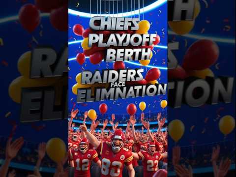 &quot;🏈 Chiefs Clinch Playoff Berth! 🚀 Raiders Face Elimination 😱 | NFL Drama Unfolds!&quot; #shortvideo