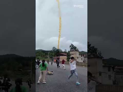 Shocking! Chinese #LongMarch2C #Rocket Booster Crashes Near Populated Area! 😱 #SVOM