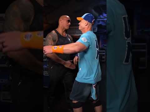 The Rock &amp; John Cena reunite backstage at SmackDown