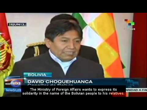 Bolivia express its solidarity with Nelson Mandela and his family