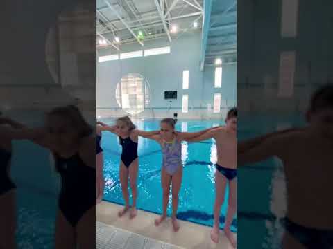 Swimming pool epic domino prank trick