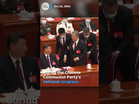 Former Chinese President Hu Jintao removed from Communist Party congress | USA TODAY #Shorts