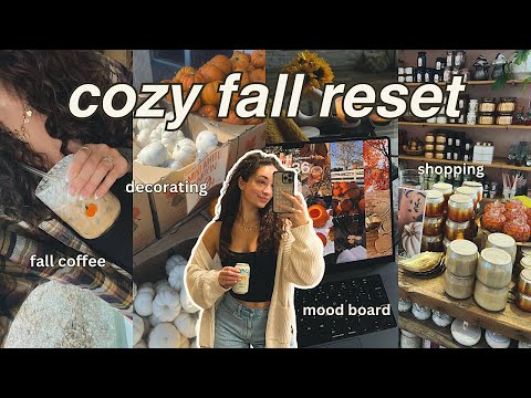 cozy autumn reset vlog ☕️🤎🍂 Trader Joe&#039;s haul, shop &amp; decorate with me, fall TBR, mood board