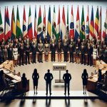 A realistic, high-definition image depicting a symbolic scene of Latin American nations uniting. The scene could feature a group of delegates, all of different ethnicities and genders to represent diversity, standing together in a conference room setting, with flags of Latin American countries in the background. There could be a sign that reads 'United for Justice'. The group could be portrayed in a serious discussion, reflecting their opposition to an unjust arrest warrant.