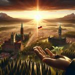 A high-definition realistic image that encapsulates the metaphorical 'New Dawn' concept in the setting of German regions, Turingia and Sajonia. This may be depicted as a stunning sunrise over both the regions showcasing notable landmarks, forestry, or local buildings. Accompany the scene with elements suggesting political change or progression; this can be visual metaphors such as emergent seedlings, or perhaps a hand casting a vote. Please exclude any direct reference to individuals or specific political parties.