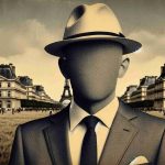 Generate a high-definition, realistic image of an unidentifiable veteran negotiator, dressed in formal attire, suggesting their return. The background should depict a French setting, perhaps an iconic French landmark or a French governmental building.