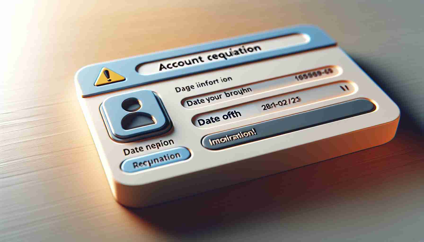 A realistic, high-definition image depicting the concept of an age requirement for account creation. This should include an online signup form with clear fields requesting personal information, including date of birth. The form has a highlighted section indicating the age requirement, possibly in the form of a warning text or an information icon. There could also be a caution symbol or an exclamation mark to emphasize the importance of the age requirement. The colors of the form should be soft and easy on the eyes, and don't feature any specific branding.