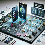 High-definition, realistic depiction of a conceptual strategy board showing Motorola's tactics to attract iPhone users. The board presents a variety of strategies like enhanced product features, competitive pricing, and targeted marketing. The scene also includes a representative Motorola smartphone and an iPhone side by side for comparison. It's important to note that the smartphones are generic devices, not specific models.