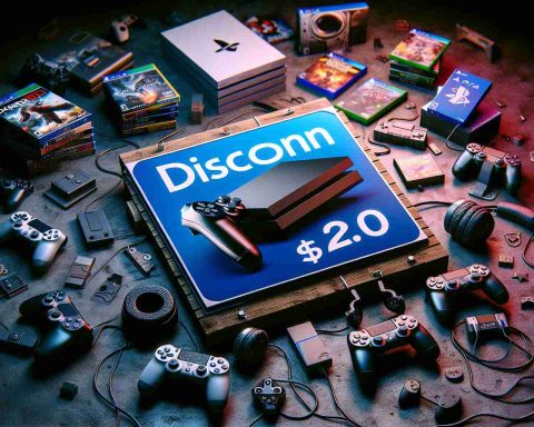 A realistic high-definition image of an exciting offer for gaming enthusiasts particularly interested in a popular gaming console. The scene should reflect a big discount sign with a noticeable, exciting offer on it, surrounded by gaming paraphernalia specific to the console like controllers, game boxes, and themed merchandise scattered around casually. The overall vibe of the image should be enticing and thrilling as if the offer is irresistible to any gamers.