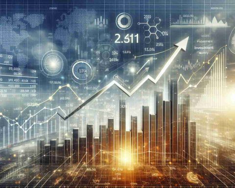 An exemplified high-definition real-life image that depicts a conceptual representation of significant profit growth for a generic telecommunications corporation, showcased as rising line graphs and numbers amid a backdrop of investment recovery. The atmosphere should be filled with optimism, progress, and positive business sentiments. Symbols such as upward arrows, bar graphs, and pie charts can be utilized to highlight the recovery and growth.