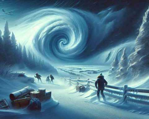 Realistic HD photograph representing winter fury, the scene depicting the harsh and unpredictable nature of the weather during the holiday season. Show swirling snowstorms, icy landscapes, and chilling winds, signifying the magnitude of winter's wrath. In the image, people should be seen preparing for the impending weather conditions, clearly willing to not get taken by surprise by the harshness of winter.